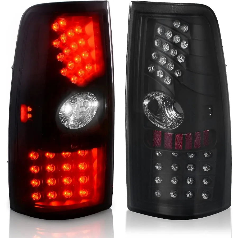 

LED Taillights Tail Light Assembly Compatible with 1999 2000 2001 2002 2003 2004 2005 2006 Chevy Silverado / 2007 Silverado Clas