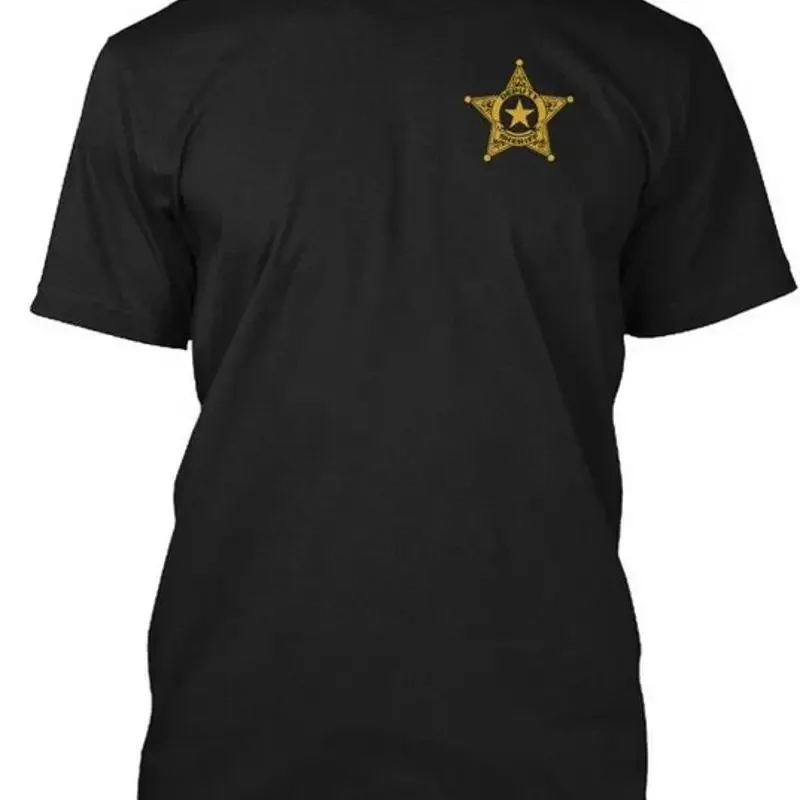 Deputy Sheriff Badge Yellow T Shirt Size Premium M 2XL