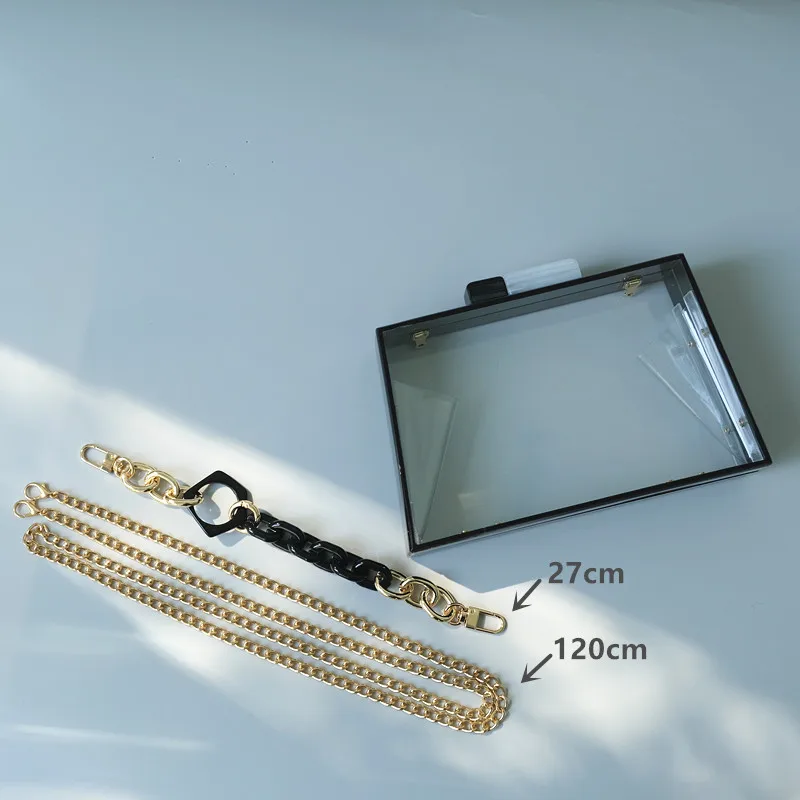 Neue Trendige Mode Damenhandtasche Transparente Solide Acryl-Pailletten Hochzeit Party Abendtasche Luxus Box-Clutch Geldbörse – Detail 3