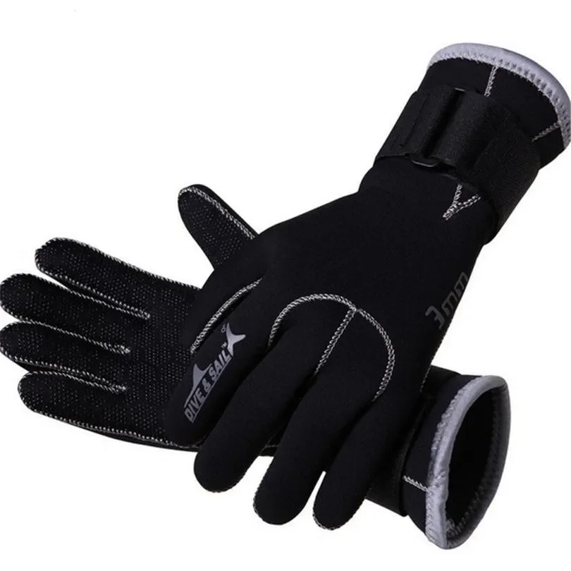 3MM Neoprene Swim Gloves - Anti Scratch, Keep Warm, Wetsuit Material - Winter Swim Spearfishing Gear