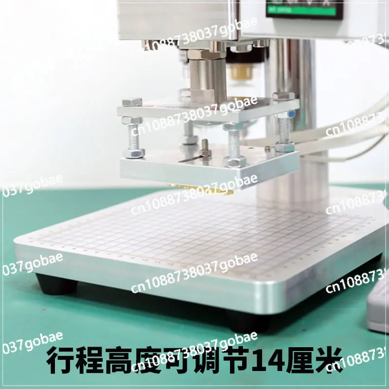 Small desktop pneumatic hot stamping machine for leather packaging