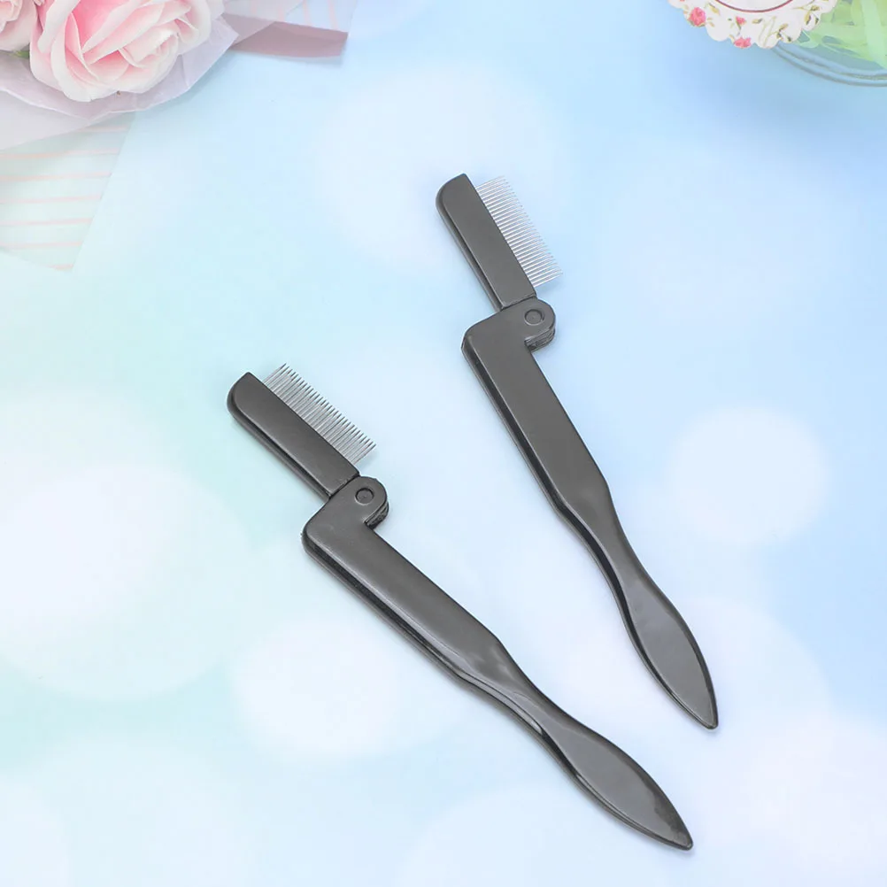 3Pcs 접이식 눈썹 브러쉬 속눈썹 빗 매일 미용 관리를위한 휴대용 다목적 메이크업 도구 화장품 액세서리