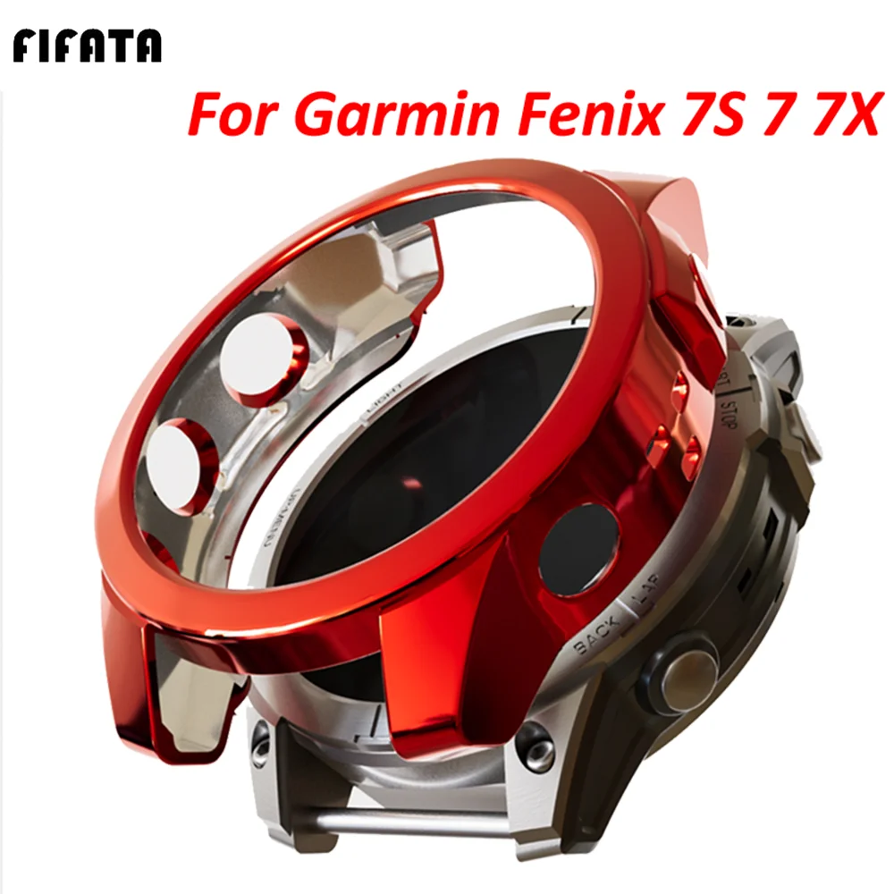 ل Garmin Fenix 7X 7 7S حامي حافظة ченол لينة سيليكون بولي يوريثان كم ل Garmin Fenix 7 إطار غطاء الوفير اكسسوارات