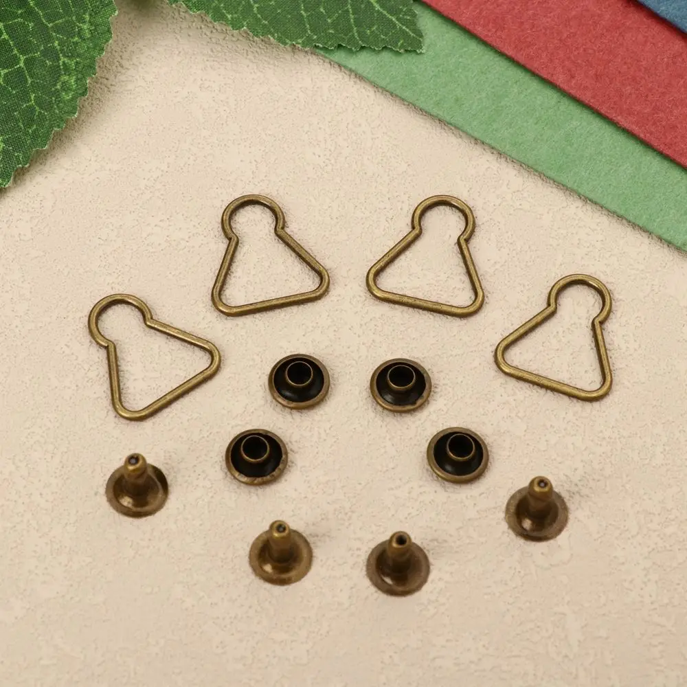 4Sets Mini Sewing Accessory DIY Dolls Buckles Metal Buckle Doll Belt Buttons Trousers Bags Accessories