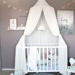 Baby Canopy Mosquito Net Lace Anti Mosquito Princess Bed Canopy Girls Room Cotton Decoration Bed Canopy Pest control Reject  Net