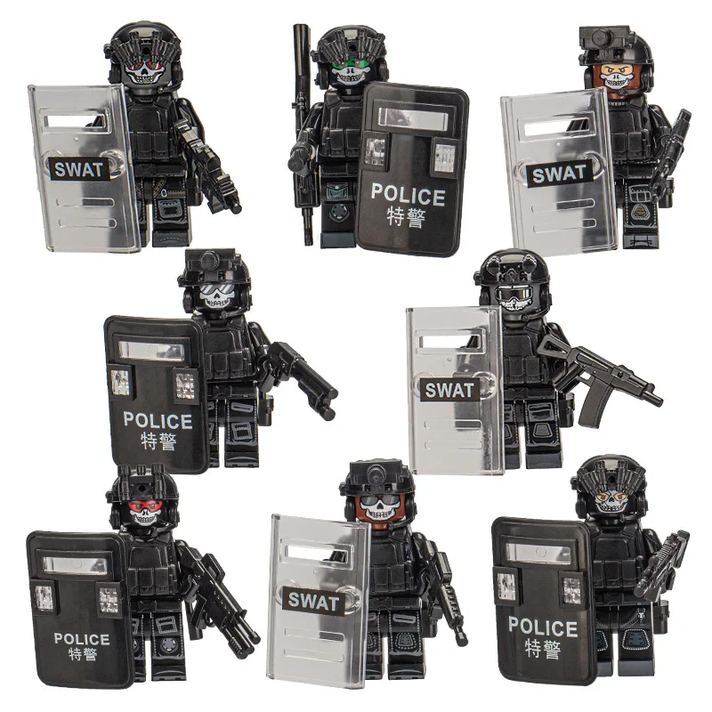 M SWAT Wolf Warrior Special Forces Building Block Doll Puzzle Assembly Model