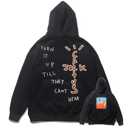 Hip Hop Street Travis Scott Stickman Autumn Winter Men's Hooded Sweater Cotton Printed Men's Women's Printed Cotton Long Sleeves