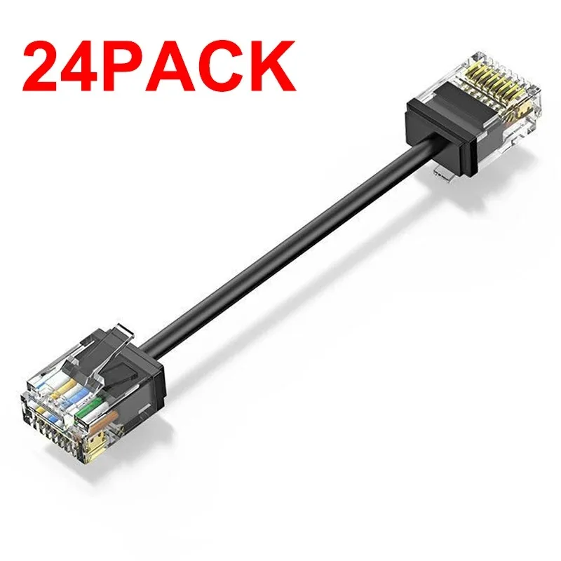 

Cat6/Cat6a 24 Pack Slim RJ45 UTP Network Cord 10Gbps Cat 6 Patch Cable for NAS PS5 Patch Panel To Switch Flexiable