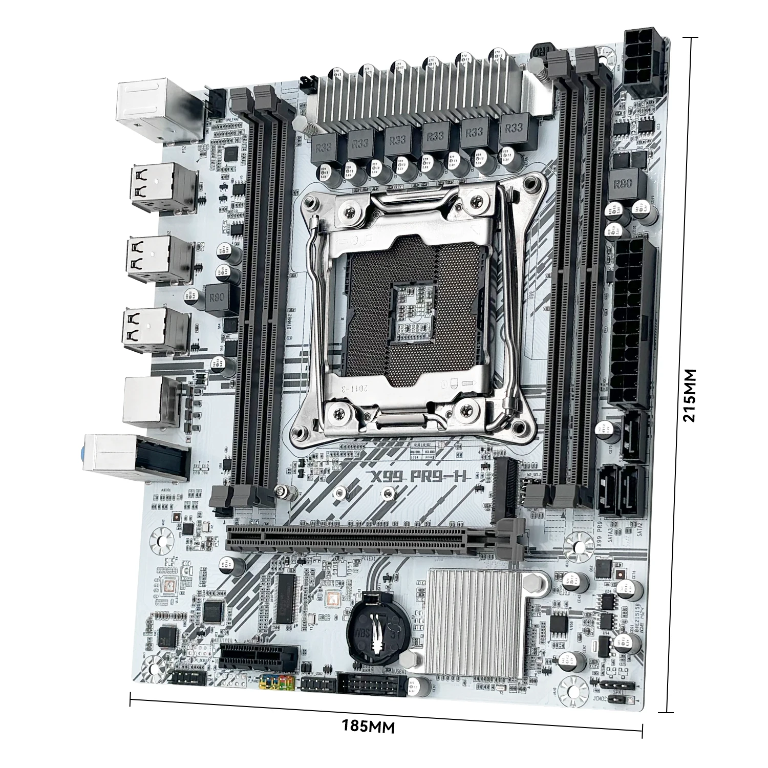 Imagem -06 - Kit Conjunto de Placa Mãe Cpu Xeon e5 2630 v3 Lga20113 Mais Ddr4 8gb 2133mhz Memória Ram M-atx Nvme M.2 Sata Pr9-h Branco Machinist-x99