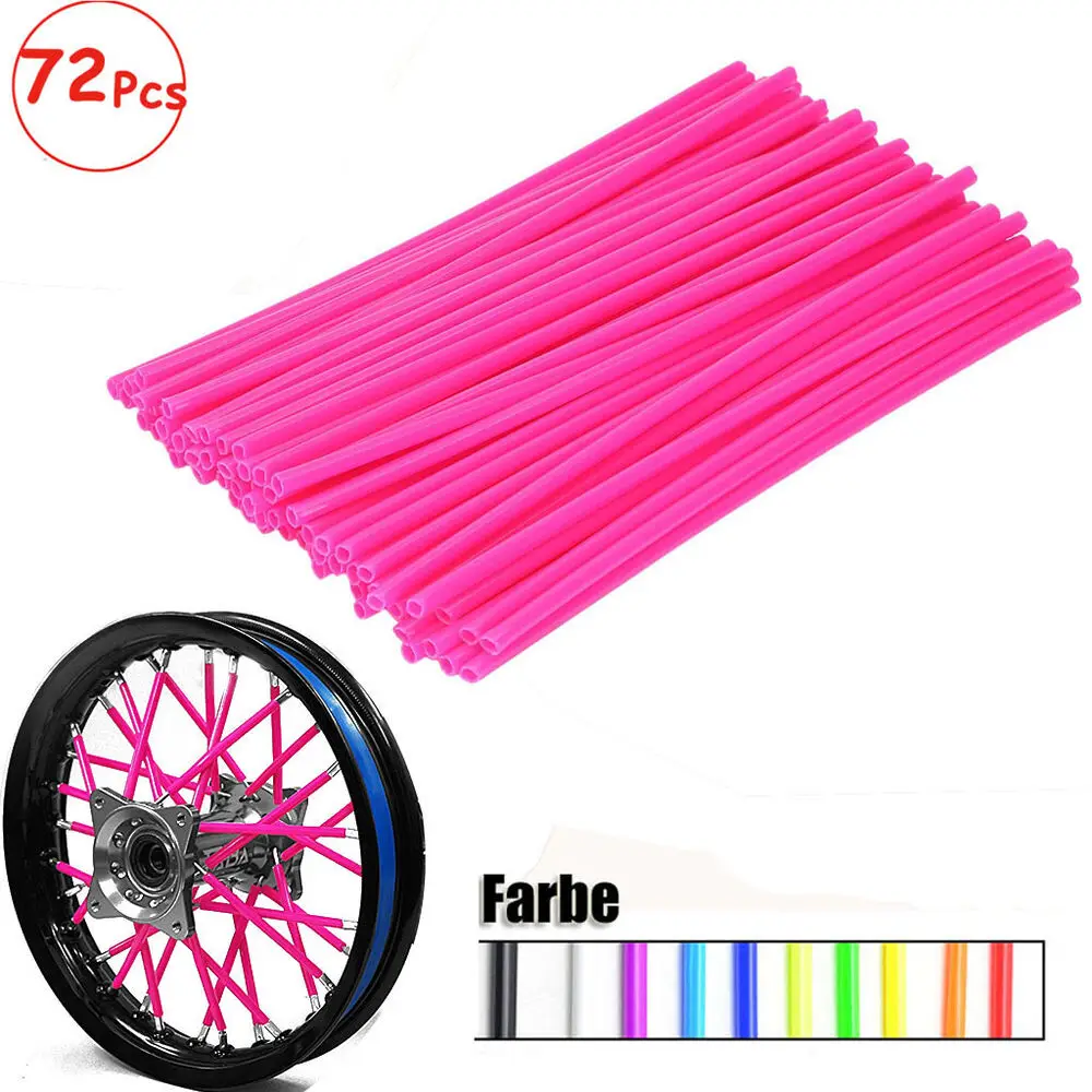 72 قطعة عجلة دراجة نارية تكلم حامي يلتف الحافات الجلد أغطية الكسوة الأنابيب ل موتوكروس دراجة دراجة اكسسوارات باردة 11 ألوان