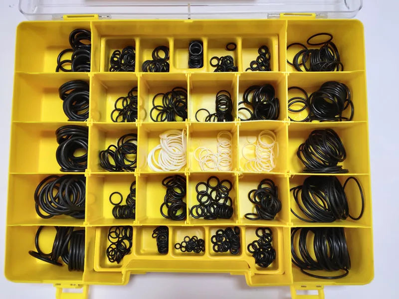 Excavator boxed nitrile rubber O-ring kit NBR sealing gasket Oring for construction machinery high temperature and oil resistant