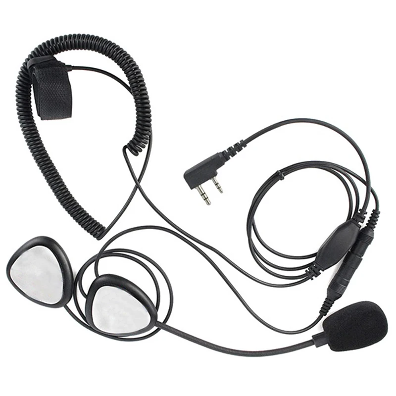 

Helmet Headset 2 Pin PTT Motorcycle Headphone For Walkie Talkie Kenwood Baofeng Puxing Ham Radio Two Way Radio