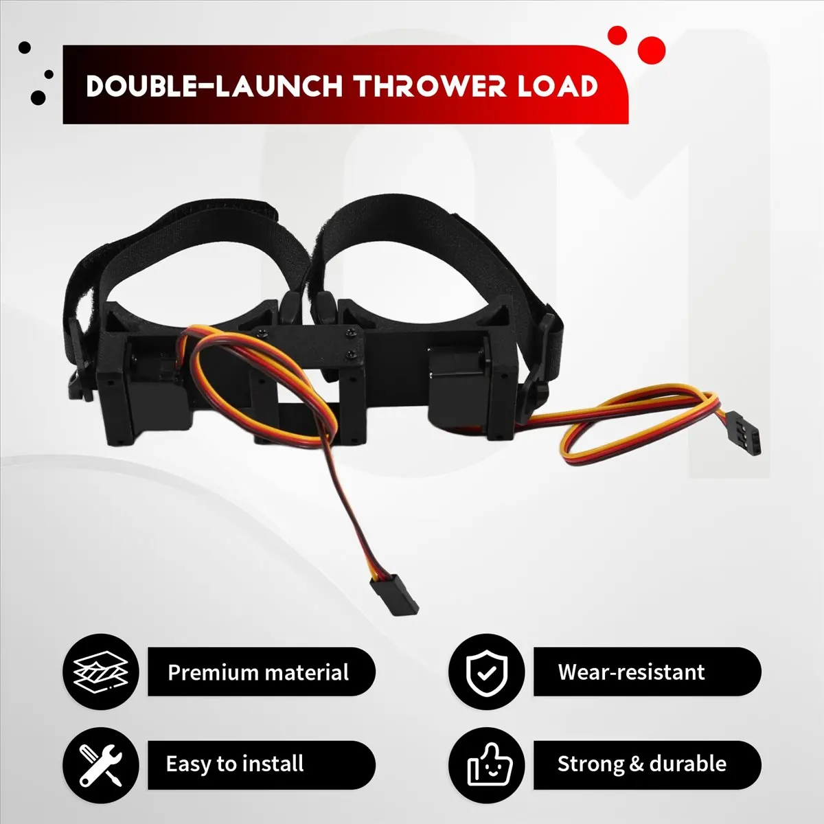 【~ New Y24A】Double- Thrower Load 1KG -Machine Aircraft Tie Thrower Adjustable Airdrop Remote Control Unlimited Distance A