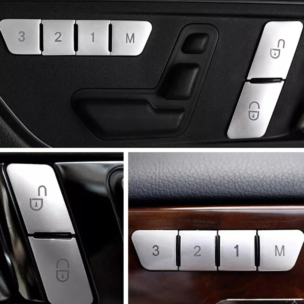 

Car Interior Upgrade Chrome Plated Switch Trim Lightweight And Rust Proof Long Service Life Not Easy To Fall Off