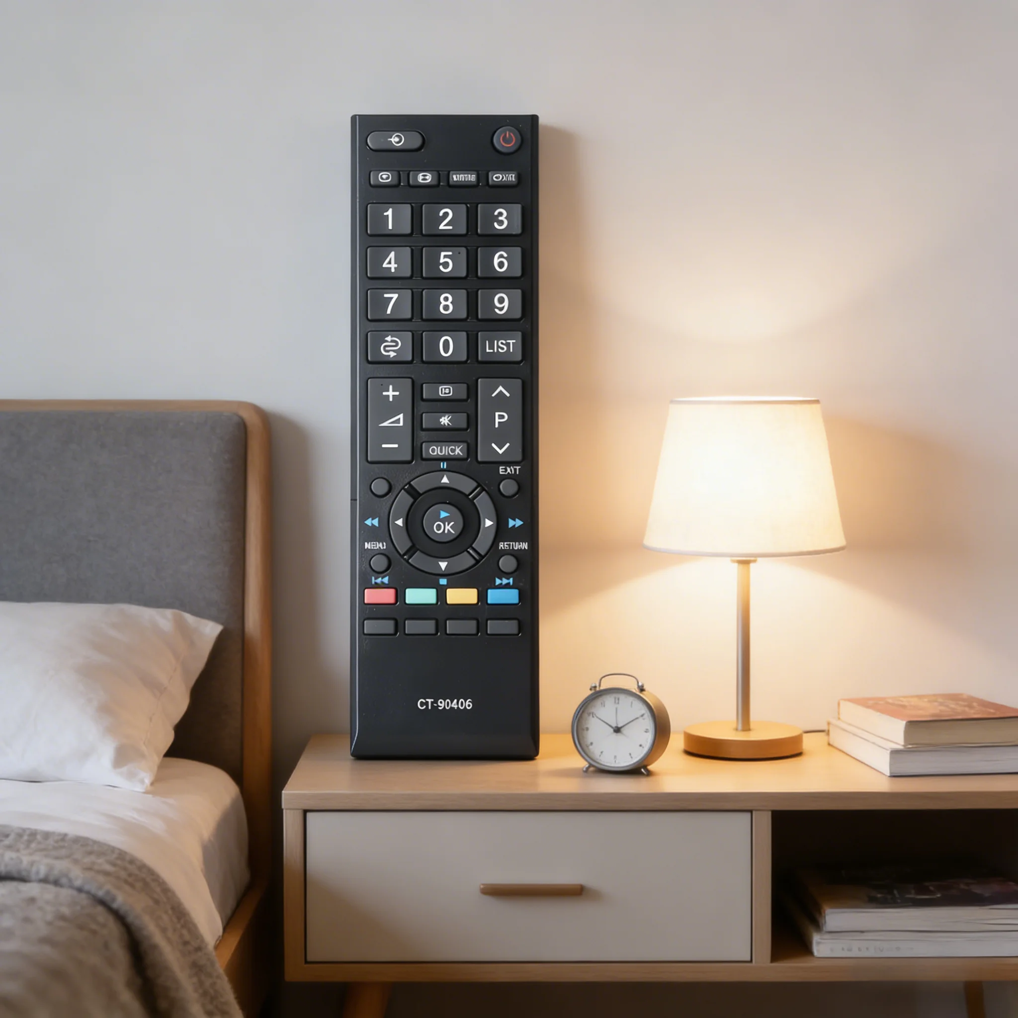 

CT-90406 Universal Infrared Remote Compatible with Toshiba 4K UHD Smart TV, Direct Use Without Pairing