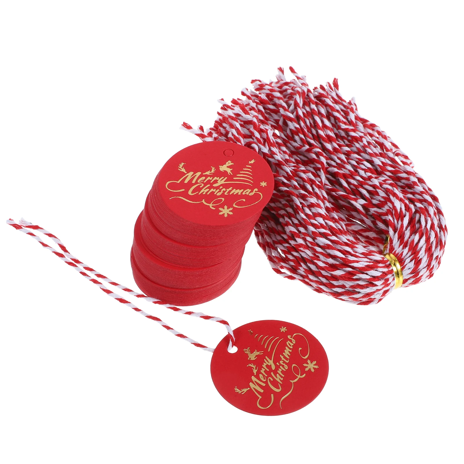 100 قطعة من علامات تغليف الهدايا، علامات تزيين للهدايا، معلقة بنفسك، زينة عيد الميلاد الحلوة، ورق عيد الميلاد