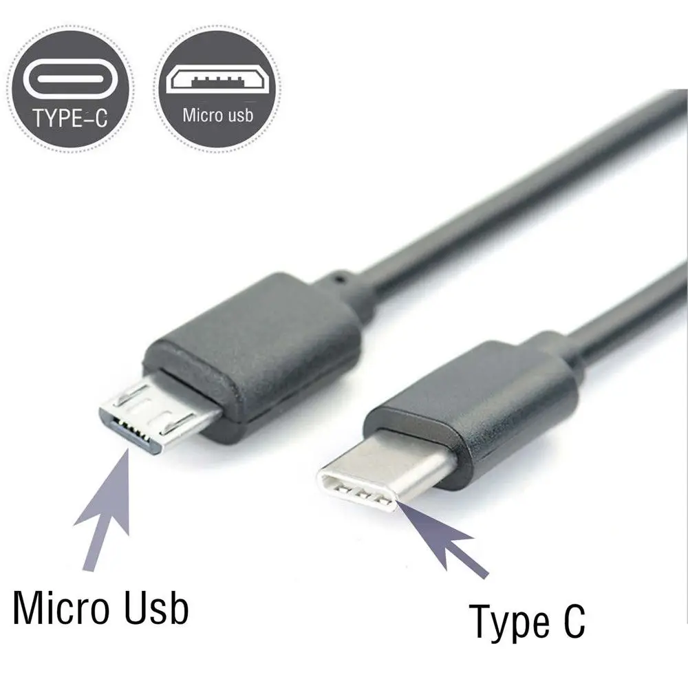 1PC USB-C to Micro USB Male Sync Charge Type C OTG CHARGER Cable Cord Adapter Durable Data Cables Connector U Disk Fast Transfer