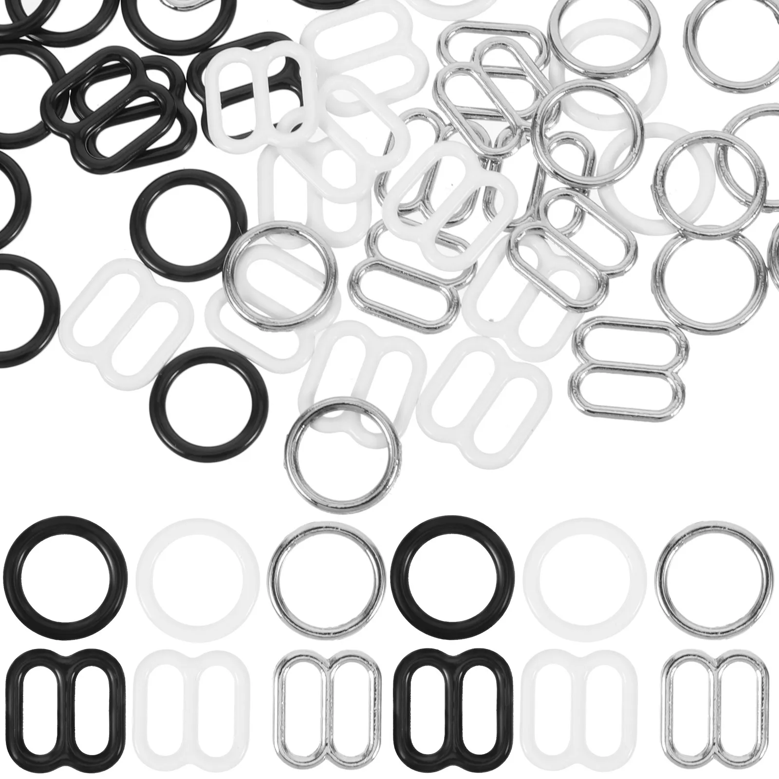 30Pairs Bra Adjuster Buckles Alloy Compact Bra Strap Clips Women Small Convenient Female Buckle for Underwear Women Supply