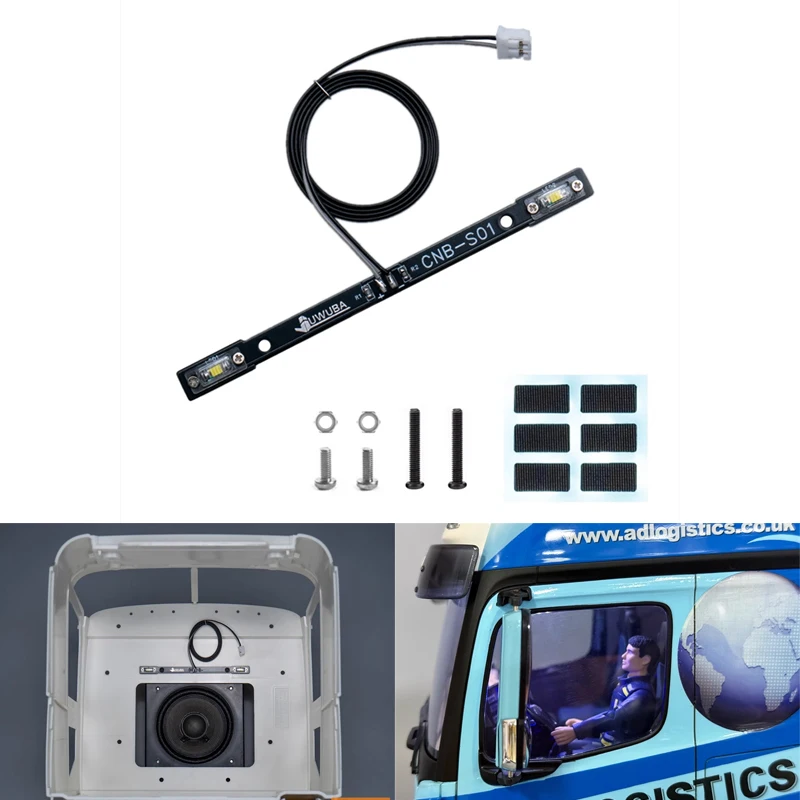 

LED Cab Interior Lighting Reading Light for 1/14 Tamiya RC Truck Trailer Tipper Scania 770S Actros 3363 Volvo MAN LESU Car Parts