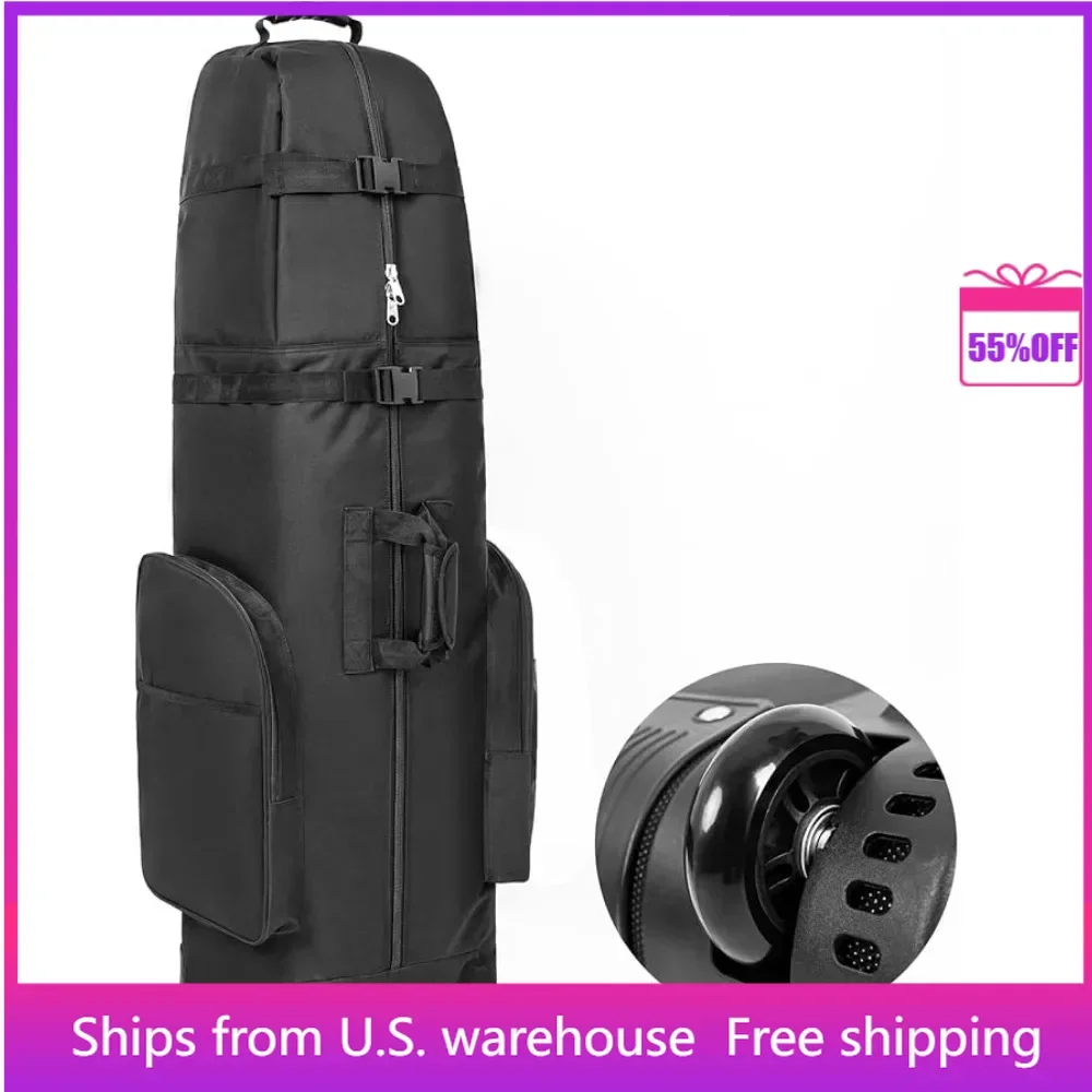 ravel Bags Padded Golf T Wheels, Soft Sided Foldable Travel Covers for Airlines, 900D/1200D Heavy Duty Oxford Wear-Resistant Bag