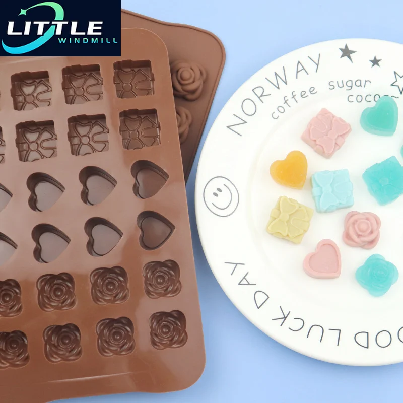 

New Chocolate Molds Silicone Food Grade Non-stick Cake Baking Design Candy SILICON 3D Kitchen Gadget DIY