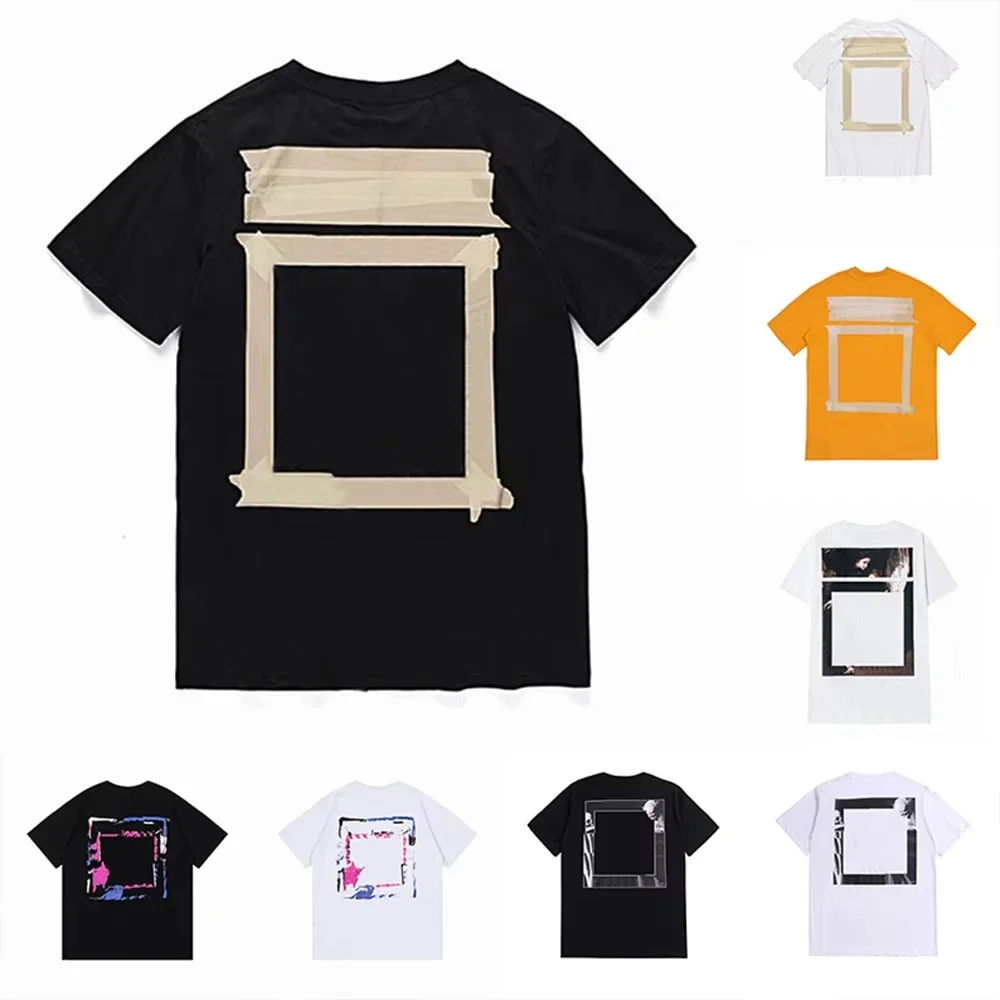 

2025 Summer Men T-Shirts Designer Shirts Short Sleeve Breathable White Black Fashion Tshirts Tops