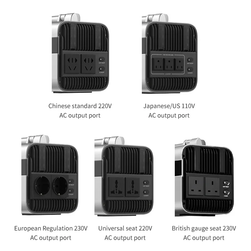 1500 واط مولد خارجي محمول محطة طاقة كهربائية قابلة للشحن بطارية Lifepo4 متضمنة