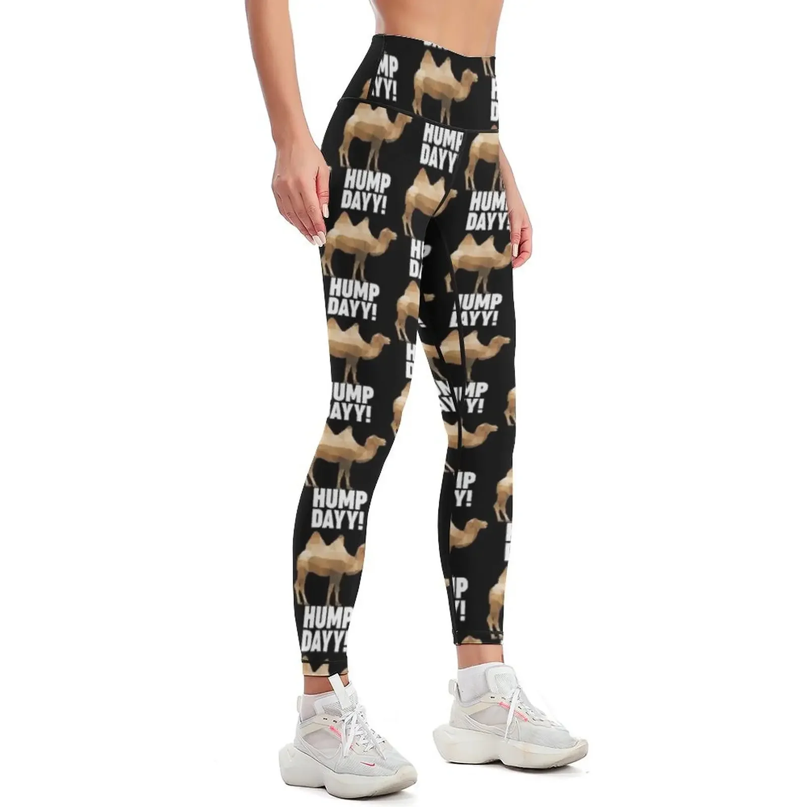 Funny Hump Day Camel Pun Dromedary Desert Animal Gift Leggings Women's push up push up fitness Womens Leggings