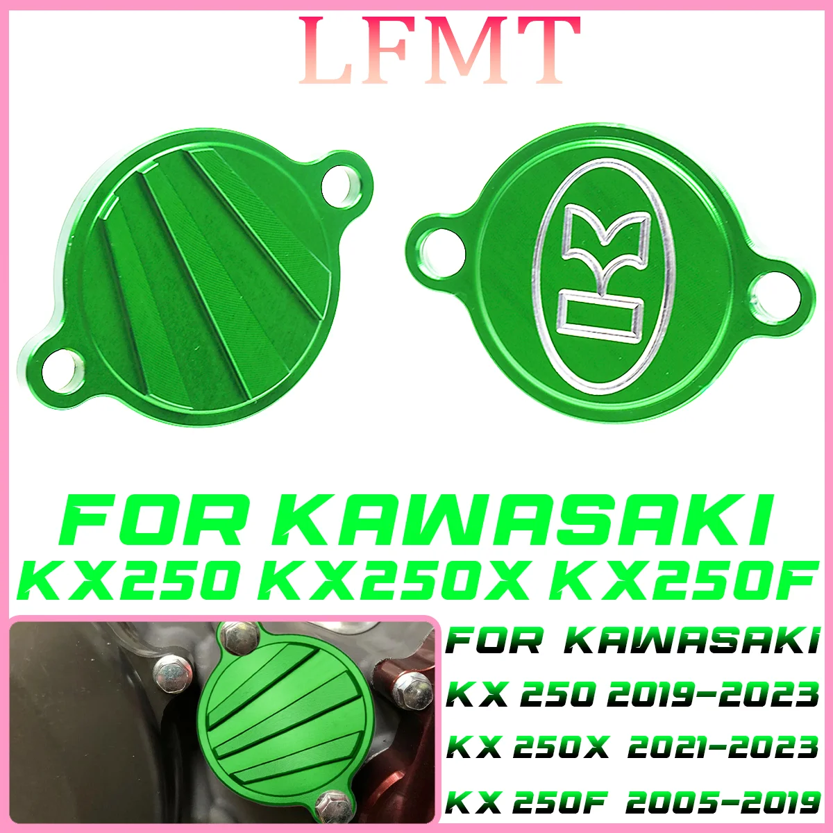 

For KAWASAKI KX250 KX450 KX250F KX450F KX250X KX 250 450 250F 450F Motorcycle CNC Protector Engine Oil Filter Cover 2005-2023
