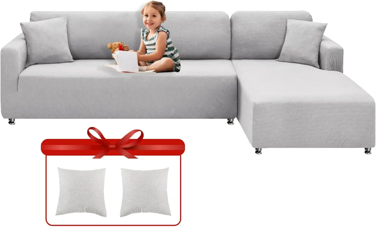 

Секционные чехлы для диванов, эластичные чехлы для диванов L-образной формы, 2 шт., наволочки, чехлы для угловых диванов, чехол для шезлонга с 2 шт.