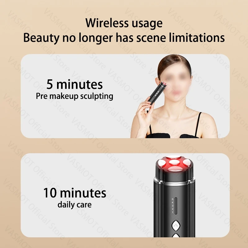 EMS مكركرنت RF جهاز الجمال ضوء الأشعة تحت الحمراء مدلك الوجه ترطيب المضادة للتجاعيد الجلد رفع تشديد آلة العناية بالبشرة