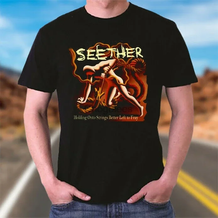 

NEW SEETHER LOGO CLASSIC Black mens T-SHIRT(10)