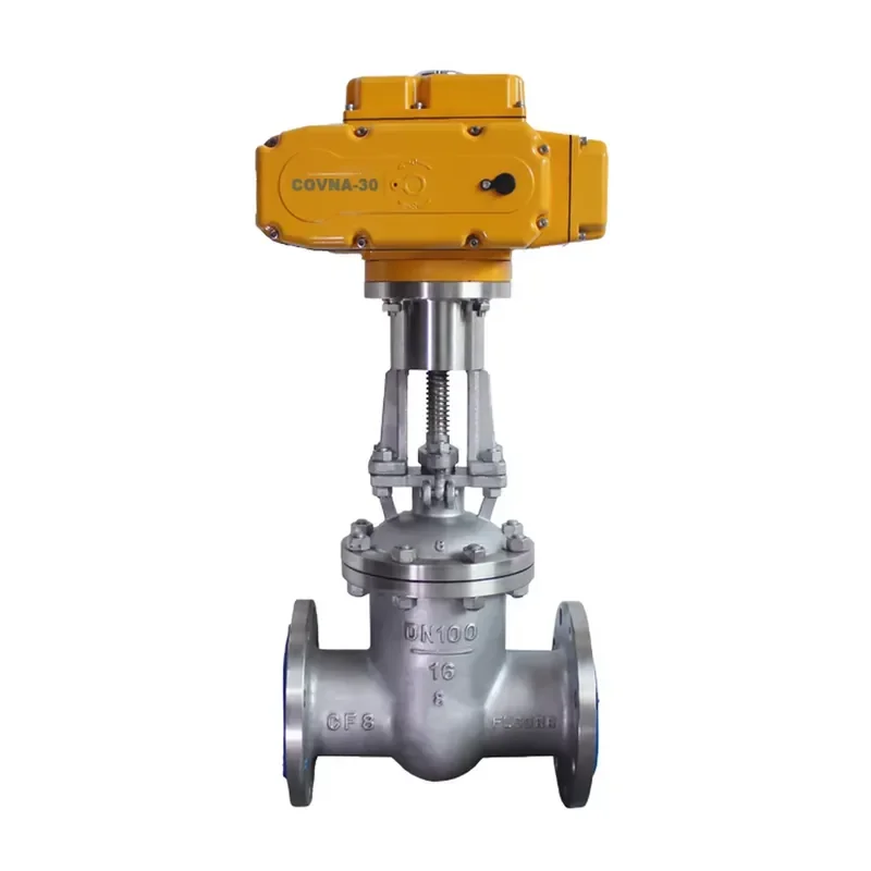 COVNA 90-Day Window Electric Valve 3 Inch CF8M Double Flanged Multi Turn Electric Actuator Motorized Electric Water Gate