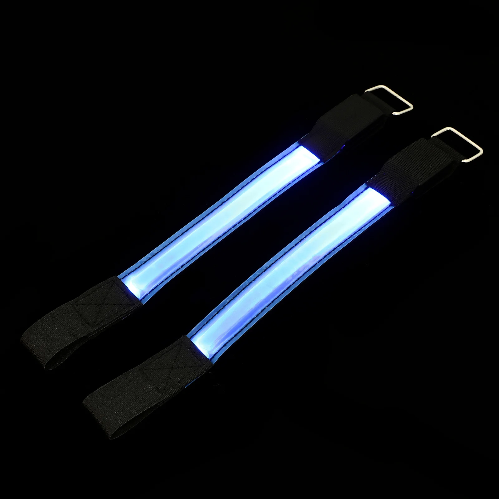 

2Pcs Night Running LED Light Arm Safety Strap Reflective Nylon Armband Safety Running Armlet Supply Arm Signal Light