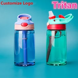 Top Quality Water Bottles Portable Safety Tritan Plastic 480ML Personalized Outdoor Drinkware Cup Children Birth Gift Customize