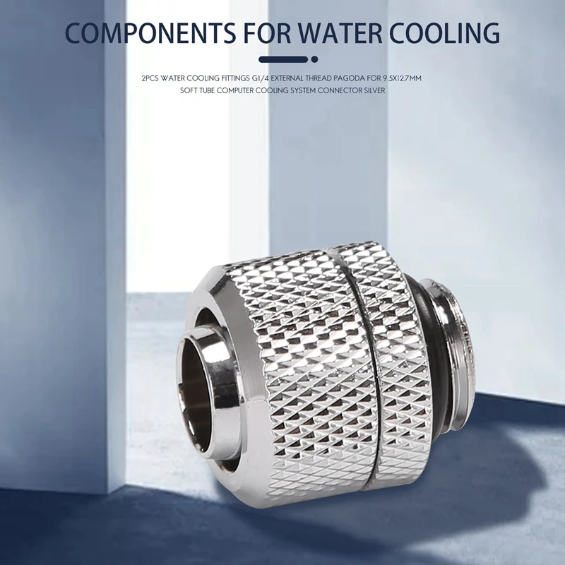 G1/4 External Thread Pagoda For Computer Cooling Connector Silver in Stock Computer peripherals