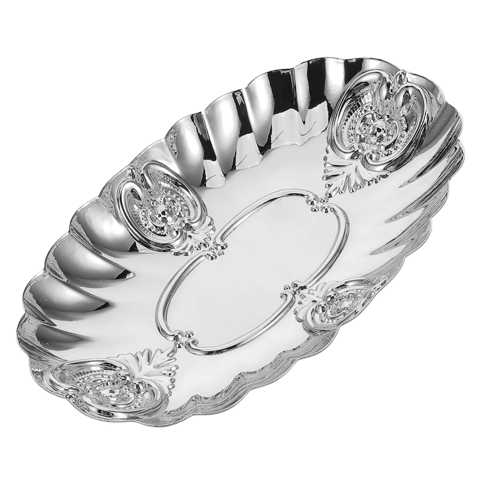 

European Jewelry Tray Elegant Trinket Decorative Dish Plate Dresser Bedroom Bangle Organizer Decors