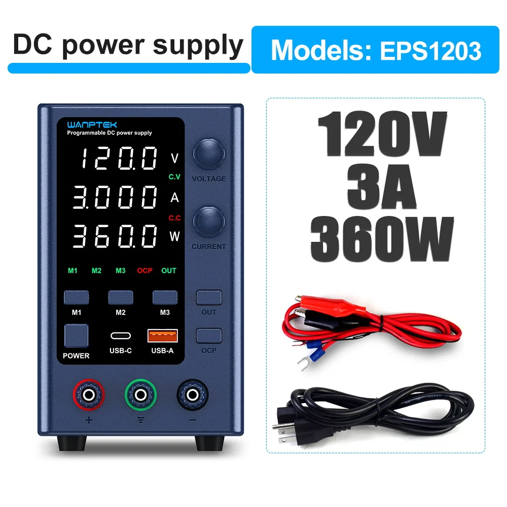 Bestsellers Wanptek 30V 5A 10A DC Voeding 60V 5A 120V 3A LED Bench Regelaar Laboratorium Voeding Encoder Spanningsregelaar