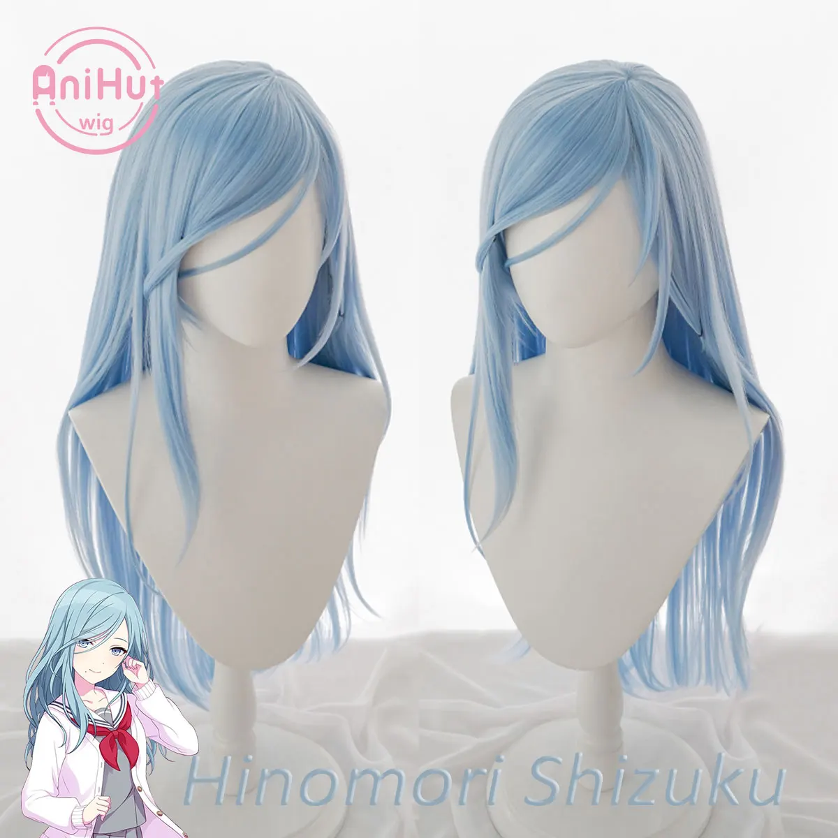 

【AniHut】Hinomori Shizuku Blue 80cm Cosplay Wig Project SEKAI COLORFUL STAGE! Heat Resistant Synthetic Hair Hinomori Shizuku