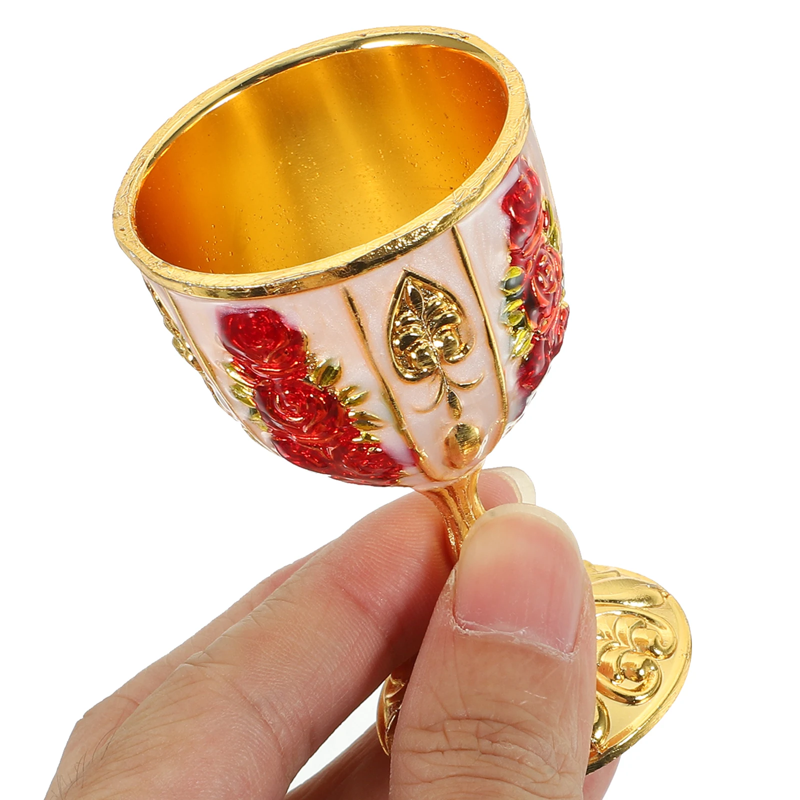 

Vintage Metal Wine Cup Set Decorative Iron Drinking Cups Reusable Small Tea Coffee Glassware Home Barware Anti-Drop