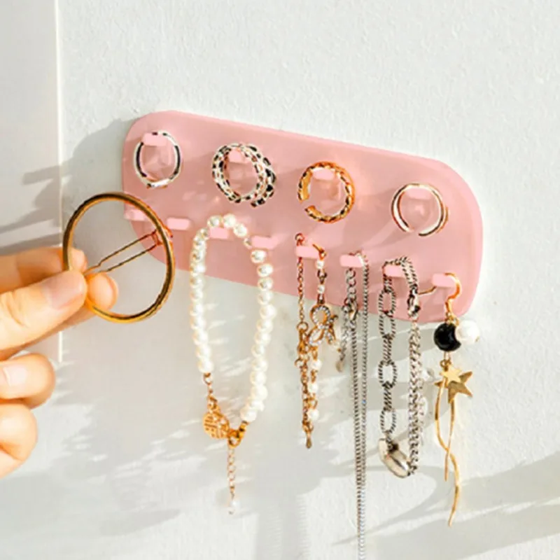 Jewelry Storage Rack Hook Wall Mounted Ring Earring Necklace Women Display Rack Key Chain Watch Storage Rack 2024 new