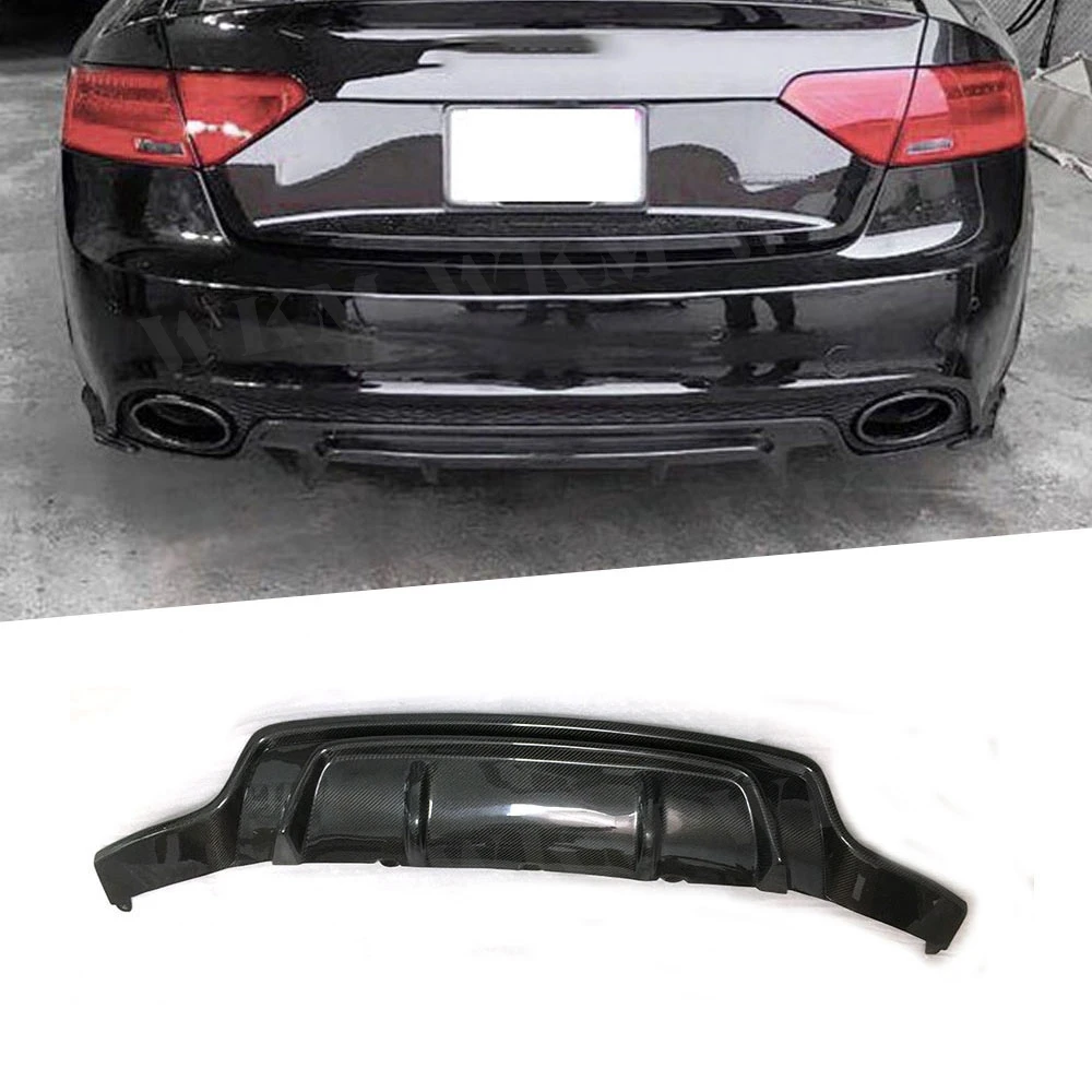 Carbon Fiber Rear Diffuser Lip Spoiler for Audi A5 RS5 2012-2016 Rear Lip Bumper Plate Protector Car Styling