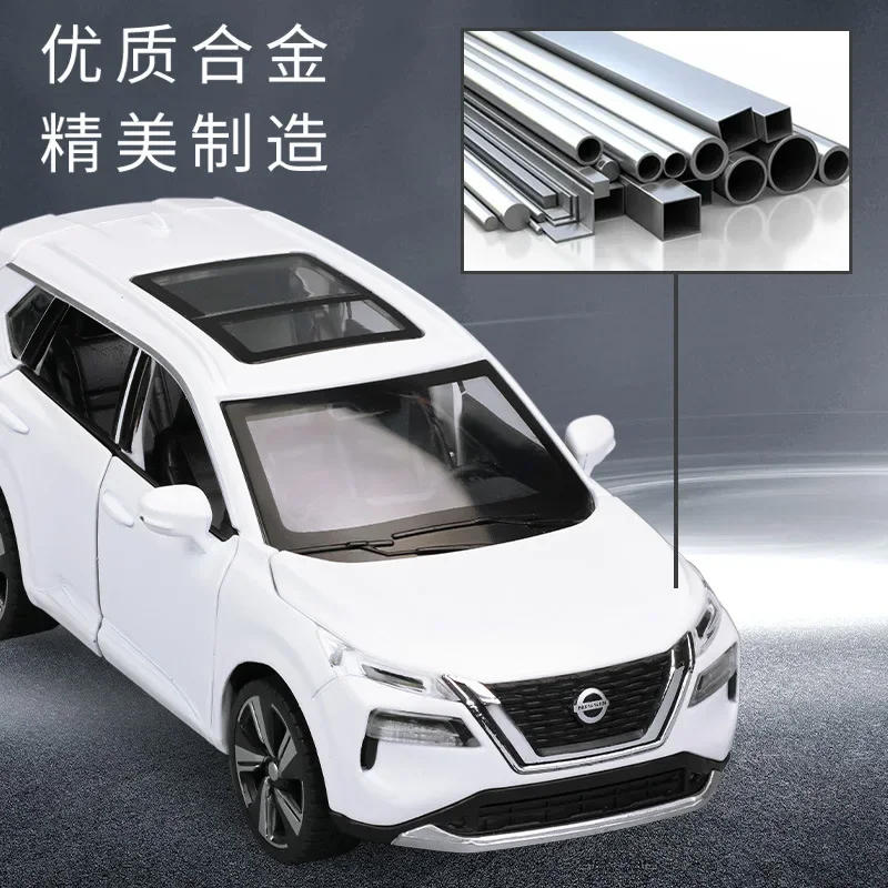 Simulation 1:32 Nissan Qashqai Alloy Trailer Hanging RV Model Ornament Children\'s Toy Gift