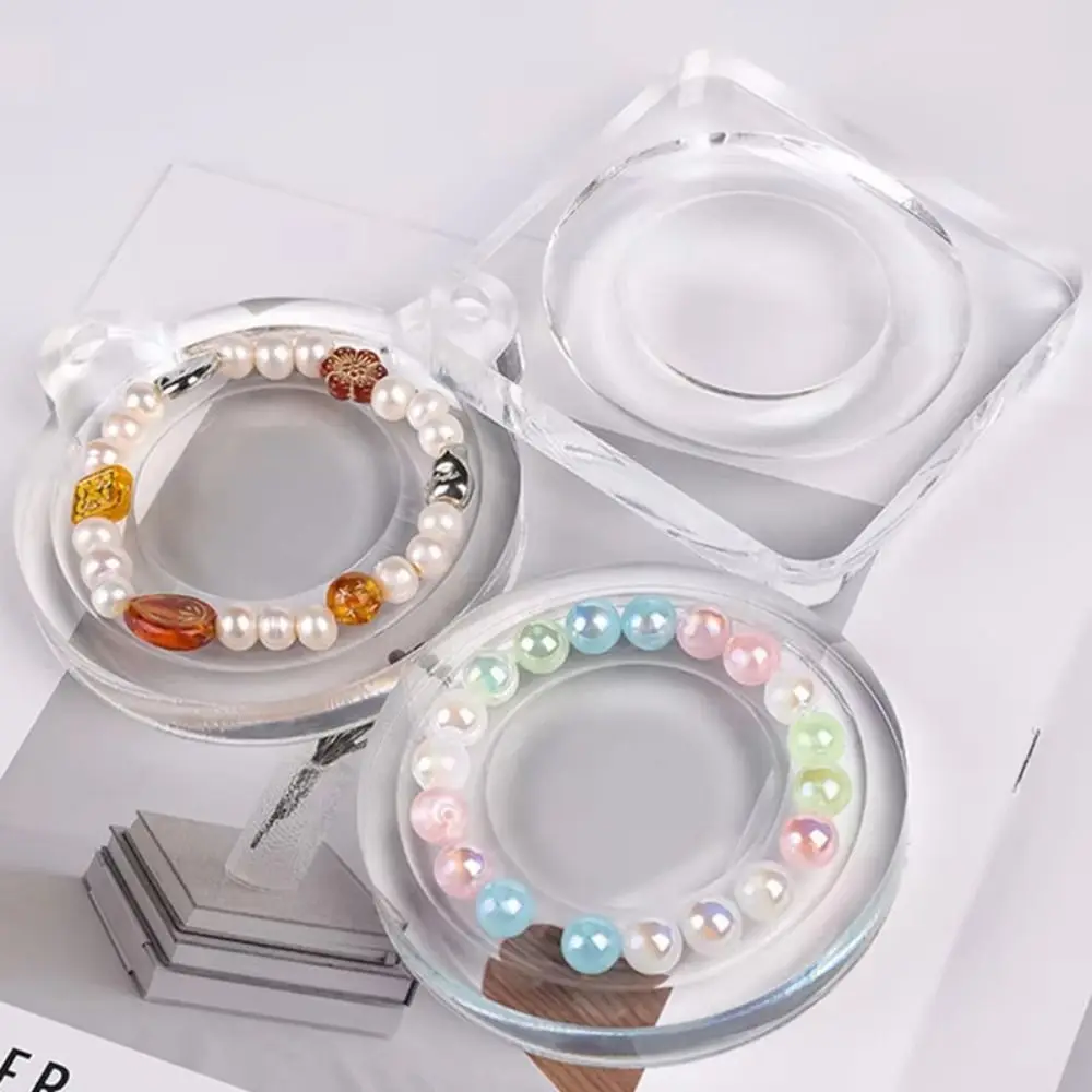 Acrylic Bracelet Beading Board Multiple Grooves DIY Craft Necklace Designs Tray Measured Crafting Board Clear