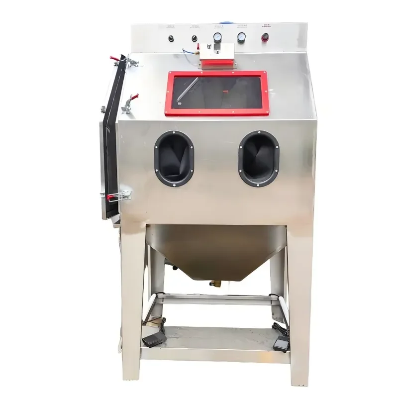 Closed Loop Vapour Blasting Machine with Pump & Motor Manual Water Sandblaster Cabinet for Engine Cleaning High Efficiency