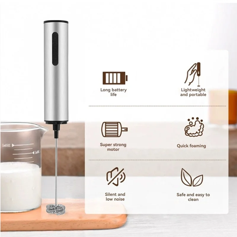 B83B-Rechargeable Milk Frother Coffee Frother Electric Whisk Drink Mixer For Lattes, Cappuccino