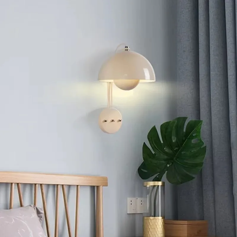 MandosBor Modern LED Wall Lamp Macaron Switch Lights  Indoor Lighting Home Decor Fixture for Living Room Bedroom Bedside 16W E27