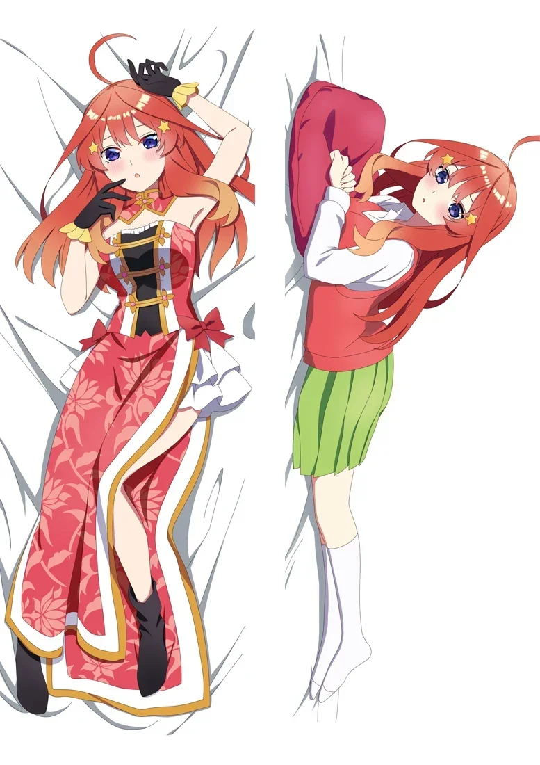 Anime The Quintessential Quintuplets Dakimakura Cheongsam Nakano Yotsuba Design Life-Size Body Pillow Cover Cushion Pillow Case