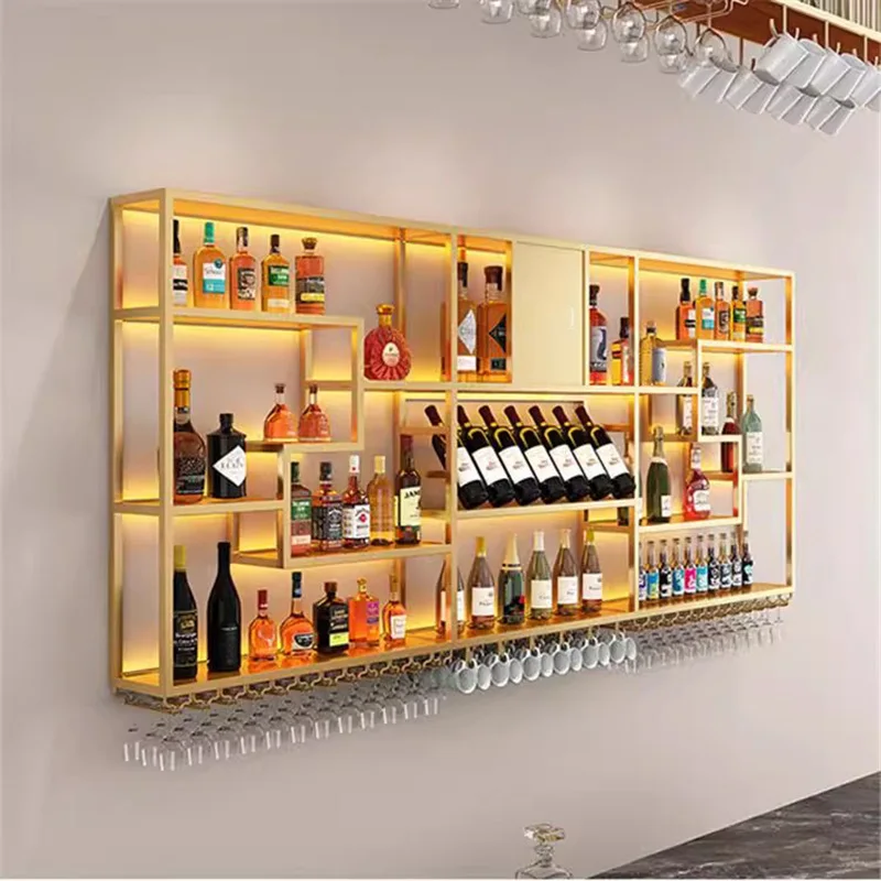 

Modern Shelf Bar Cabinet Wine Rack Kitchen Storage Drinks Buffet Bar Cabinet Wine Rack Luxury Standing Vitrina Home Furniture