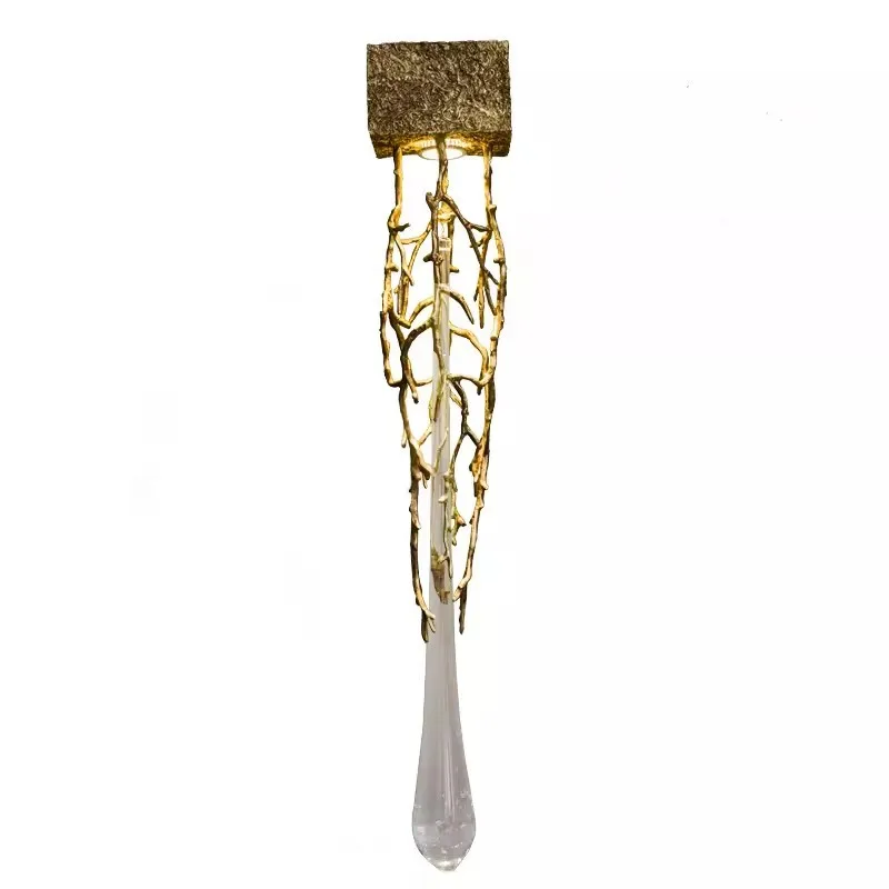

atmospheric all-copper wall lamp, living room TV background wall, bedroom bedside light luxury large water drop crystal